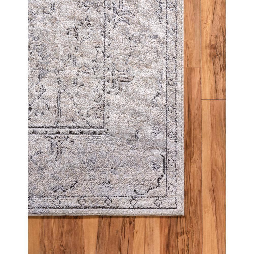 Unique Loom Portland Collection Area Rug - Central (7' 1" x 10' Rectangle Ivory/Gray)