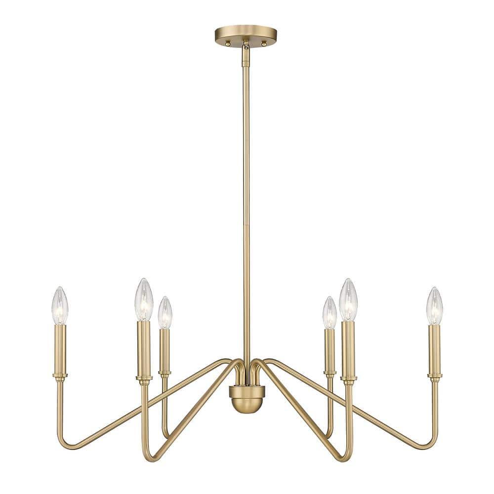 Golden Lighting Kennedy 6-Light Chandelier in Brushed Champagne Bronze