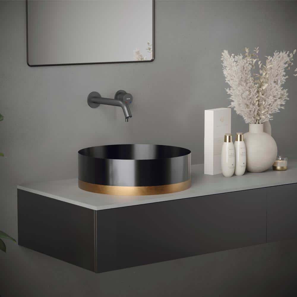 Karran Grantham KBF610 Single Handle Wall-Mount Bathroom Faucet in Gold