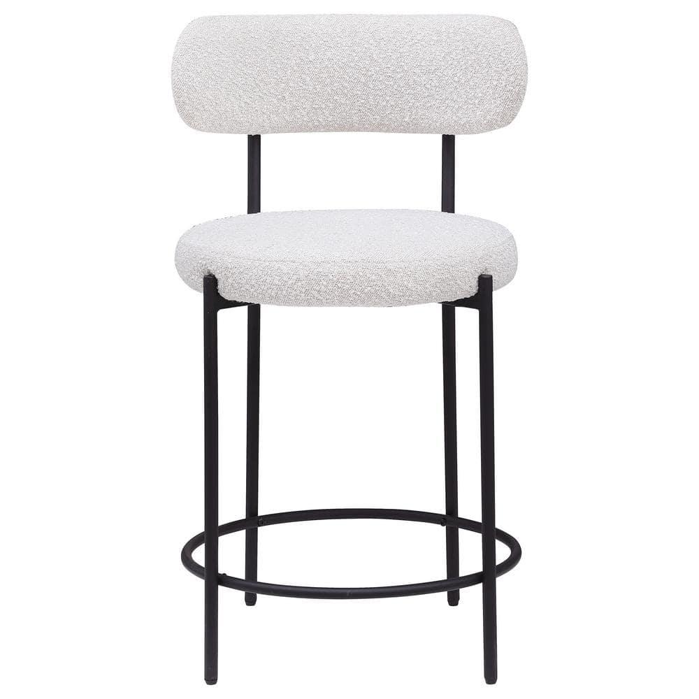 Coaster Viola Boucle Fabric Upholstered Counter Chair Cream