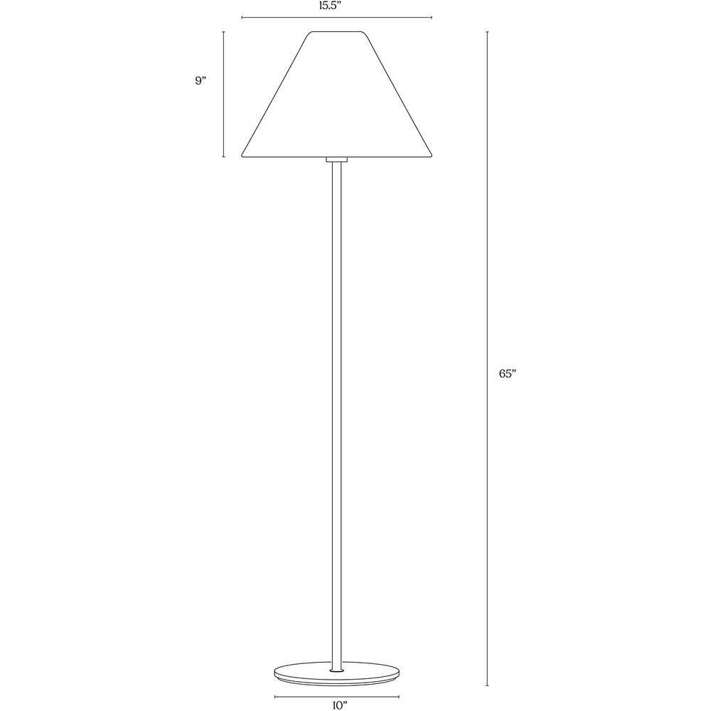 Brightech Mika – Free Standing Classic Floor Lamp – Elegant Tall Pole Lamp for Living Room or Bedroom – Mid-Century Modern Stand Up Lamp with A-Line Open Shade and LED Bulb – Gold/Antique Brass