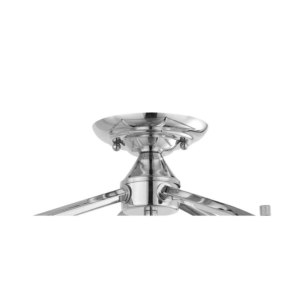 Plains Mini Lantern 12 in. 4-Light Chrome Iron Modern Farmhouse LED Flush Mount