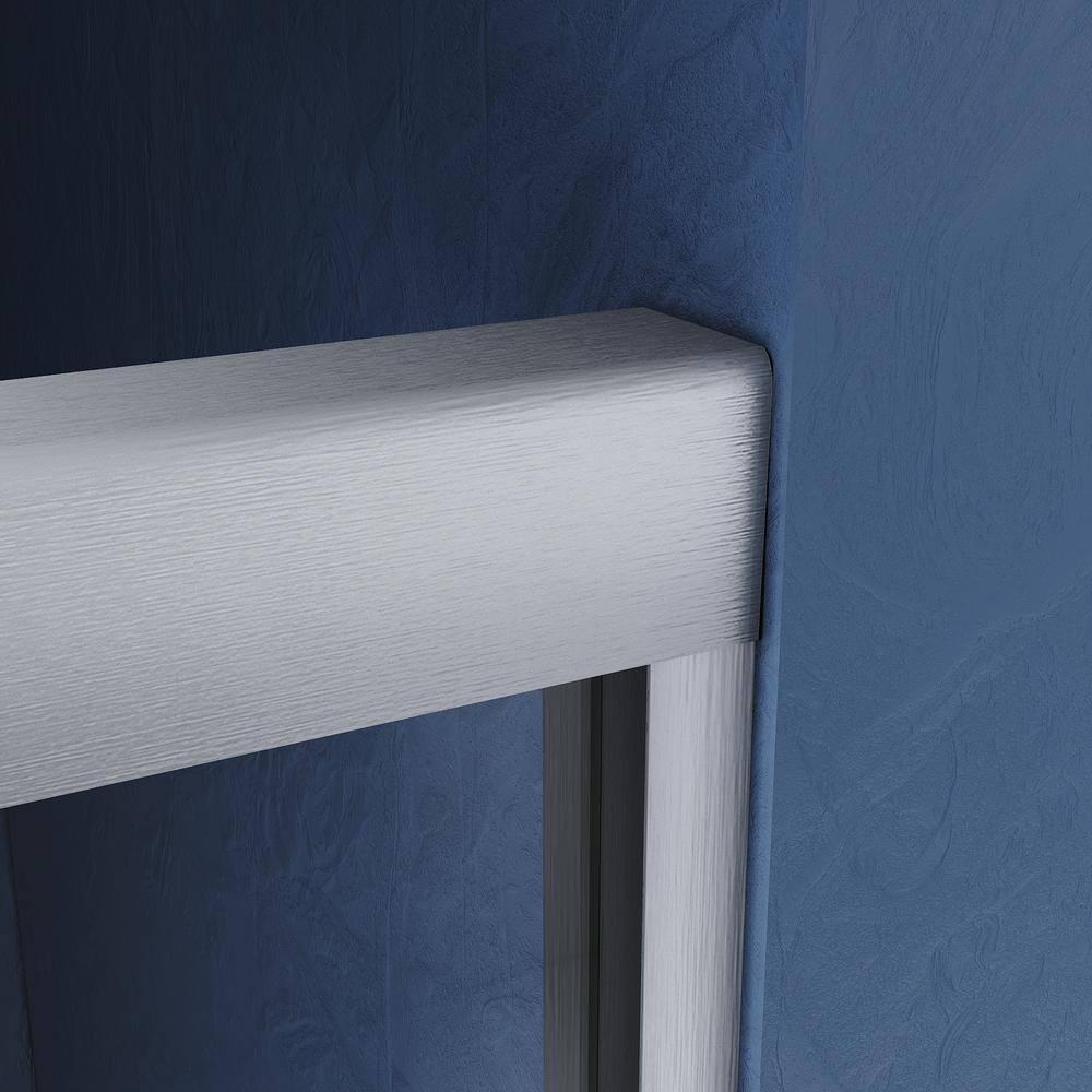 VODYXSEP Sliding Shower Glass Door 56-60 In. W X 72 In. H, Adjustable Semi Frameless Shower Door, Certified Thick Clear Clear Tempered Glass, 304 Stainless Steel Handles Y4VO-W2269P144322