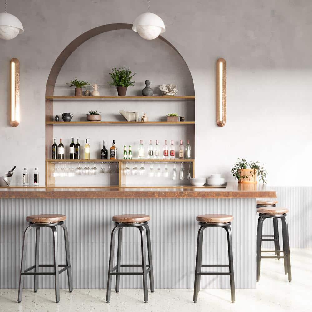 Radiant Fluted 4.43'' W x 17.62'' L Crackled Ceramic Subway Wall Tile (9.26 Sq. Ft. / Case)