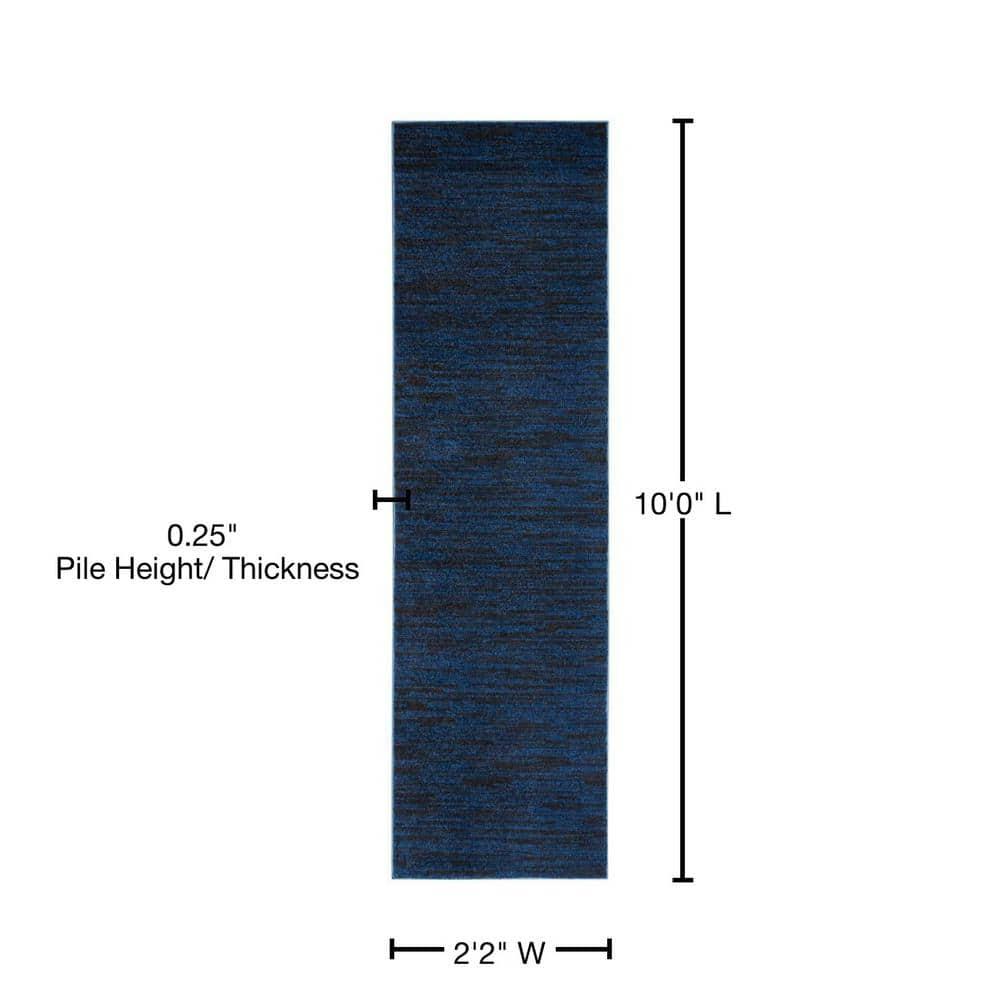 Nourison Nourison Essentials NRE01 Indoor/outdoor Area Rug - Midnight Blue 2'2" x 10'