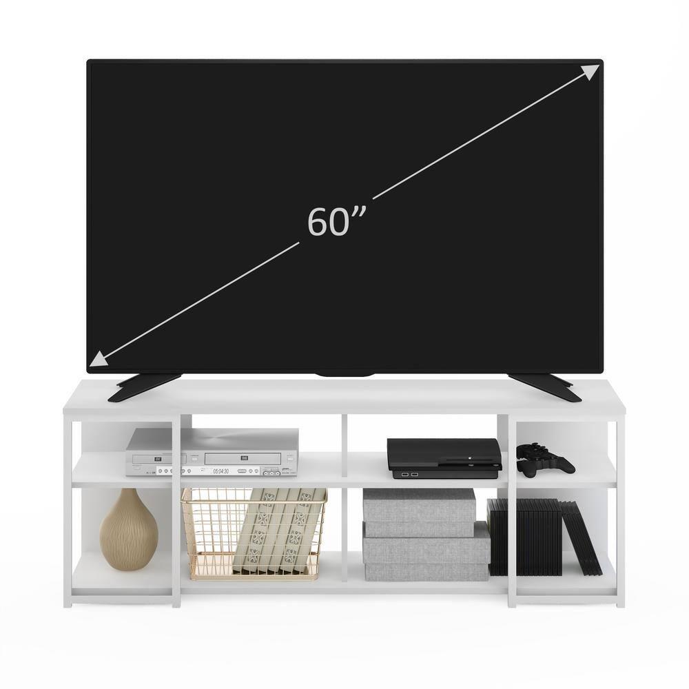 HomeStock Tv Stand For Tvs Up To 65 Inch-Finish:Solid White/White