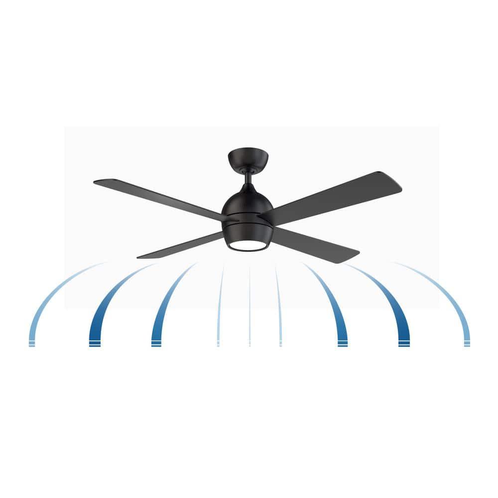 Indi Ceiling Fan + Light - White/Brass / 52"