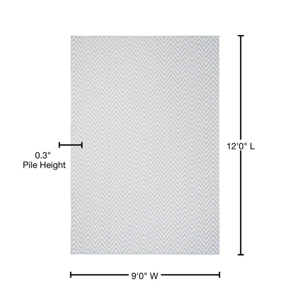 Martha Stewart Indoor Outdoor Performance Machine Washable Chevron Rug