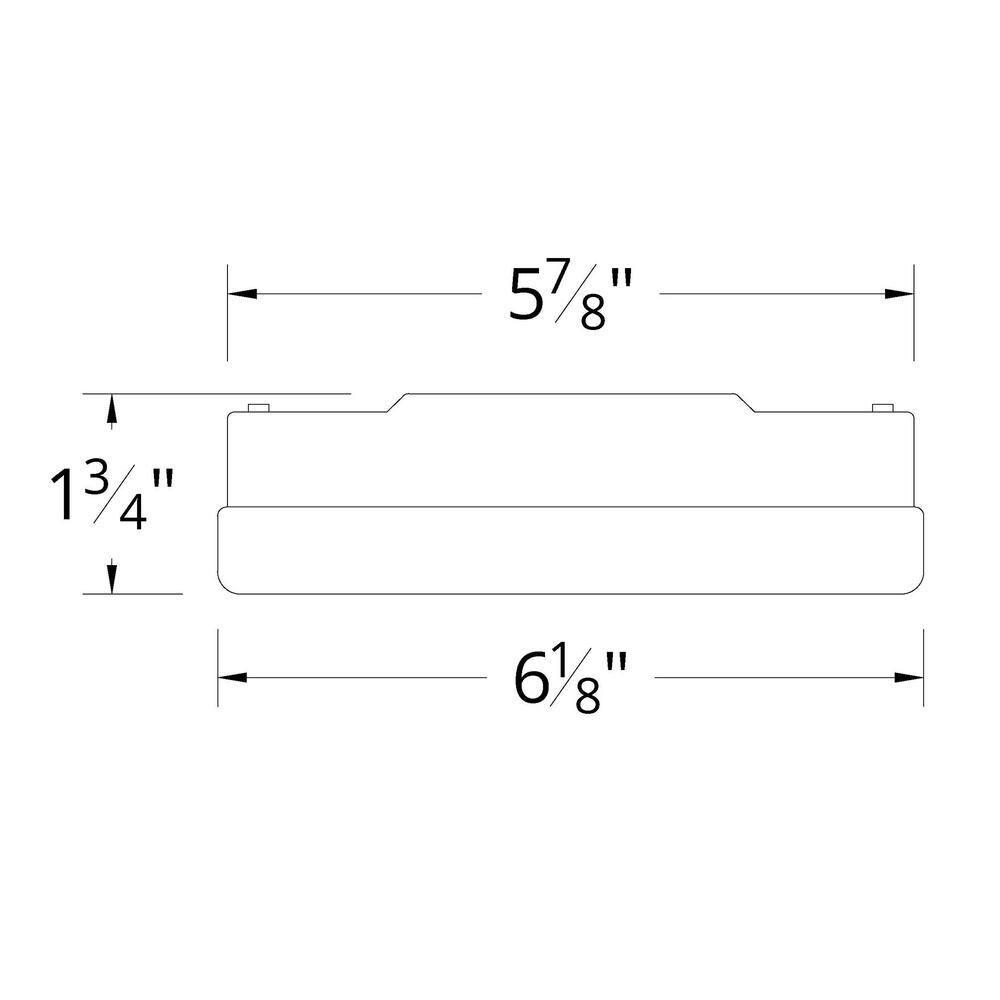 Matte Black LED Ceiling Fan Light Kit with Frosted Glass