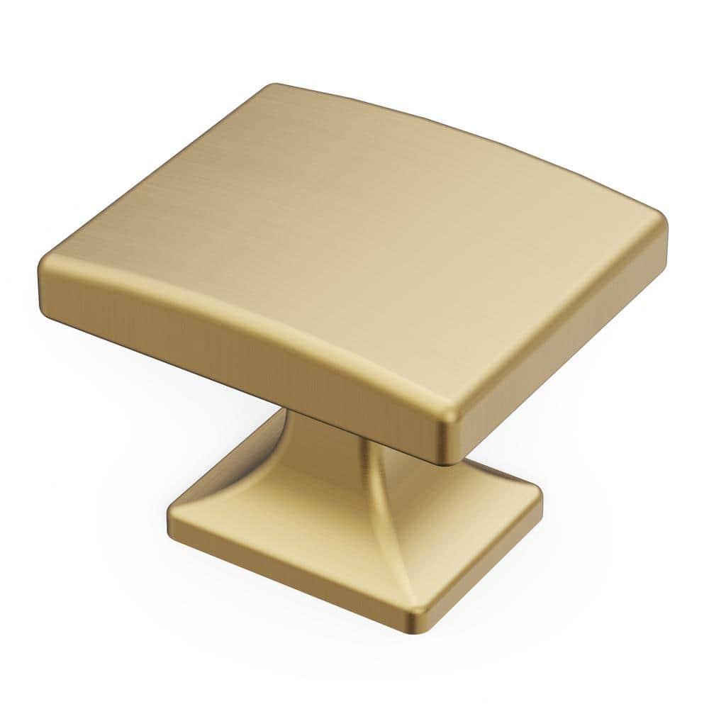 Hickory Hardware Forge Collection Rectangular Knob - 1-7/16" x 1-1/4 " Cabinet Knob Champagne Bronze - Farmhouse Hardware for Drawers & Cabinets (Set of 10)