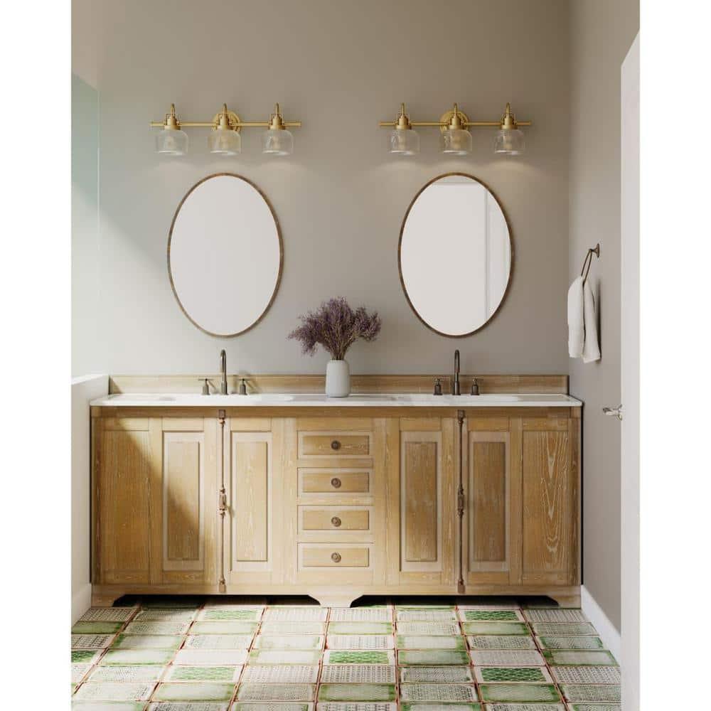 Rosser 3 Light Transparent Dimmable Vanity Light