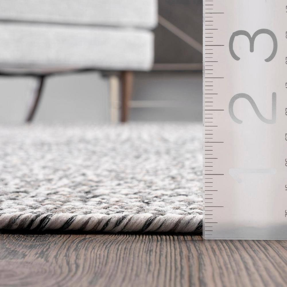 nuLOOM Wynn Braided Indoor/Outdoor Area Rug, 2' x 3', Salt and Pepper