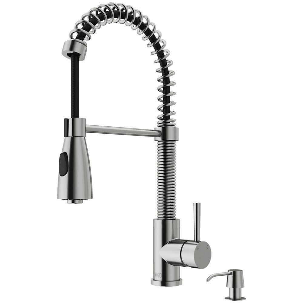 Brant 19" H 1-handle Pull-Down 2-Function Sprayer Kitchen Faucet