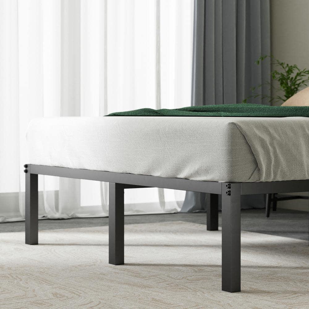 COMASACH 14 inch Queen Bed Frame, Easy Assembly, No Box Spring Needed, Heavy Duty Metal Platform Queen Size, Noise Free, Black