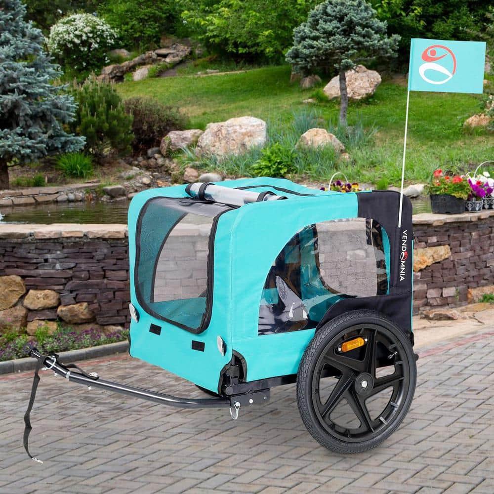 Light Green Foldable Pet Jogging Stroller Dog Carriers Bicycle Trailer Pet Dog Cat Bike Trailer