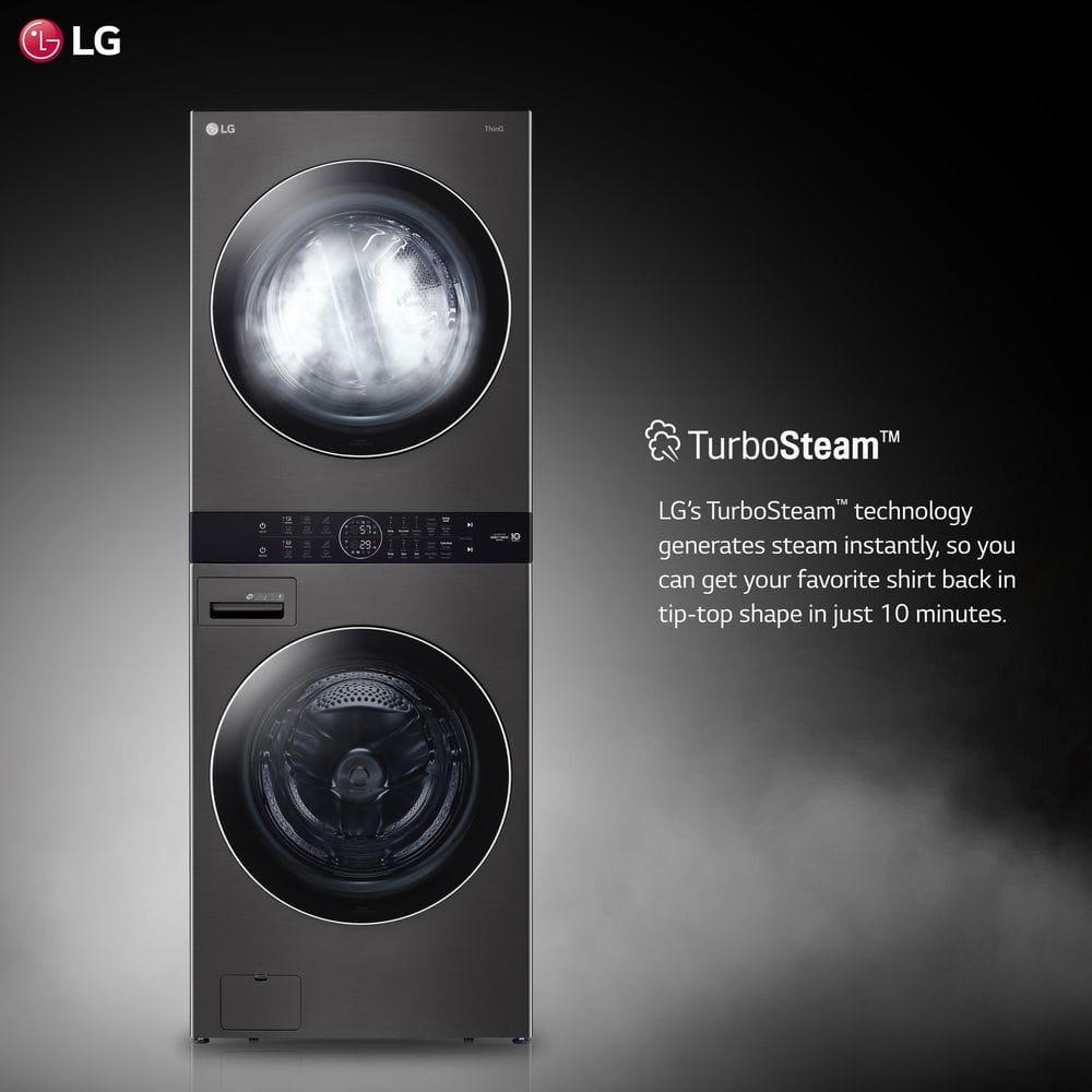 LG Single Unit Front Load WashTower with Center Control 4.5 cu. ft. Washer and 7.4 cu. ft. Gas Dryer