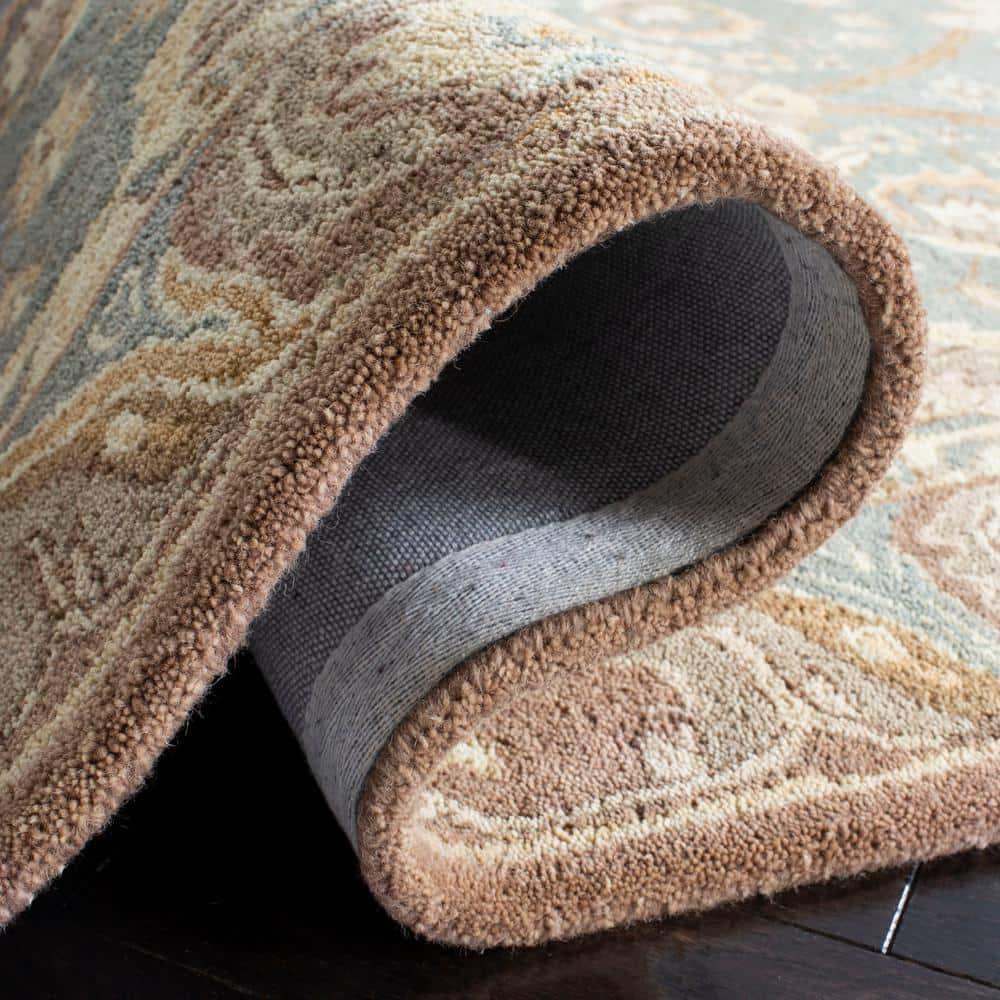 Anatolia AN558 Hand Tufted Indoor Area Rug - Teal/Camel - 6'x9' - Safavieh