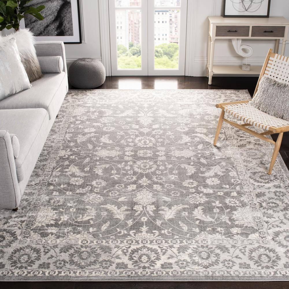 SAFAVIEH Brentwood Shannen Traditional Area Rug, 12' x 18', Cream/Grey