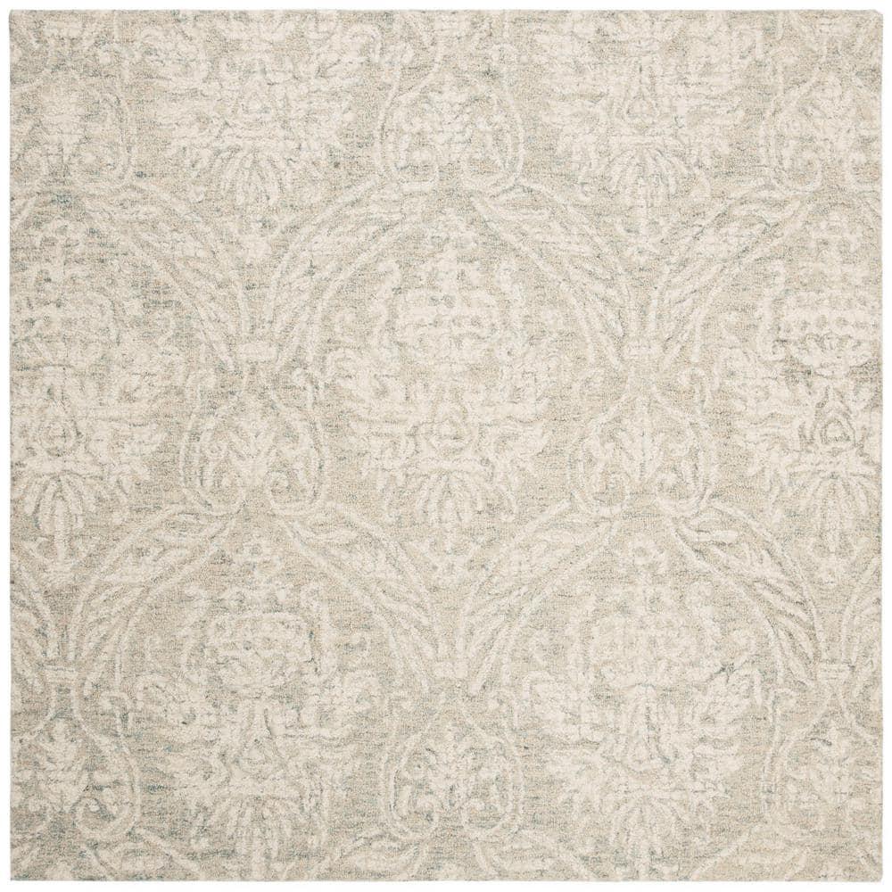 Rosemarie Abstract Handmade Tufted Wool Gray/Ivory Area Rug