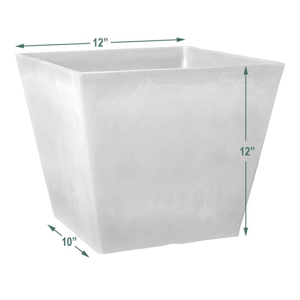 Modern Square Eco-Friendly Planter - 12" Rust & Weather Resistant