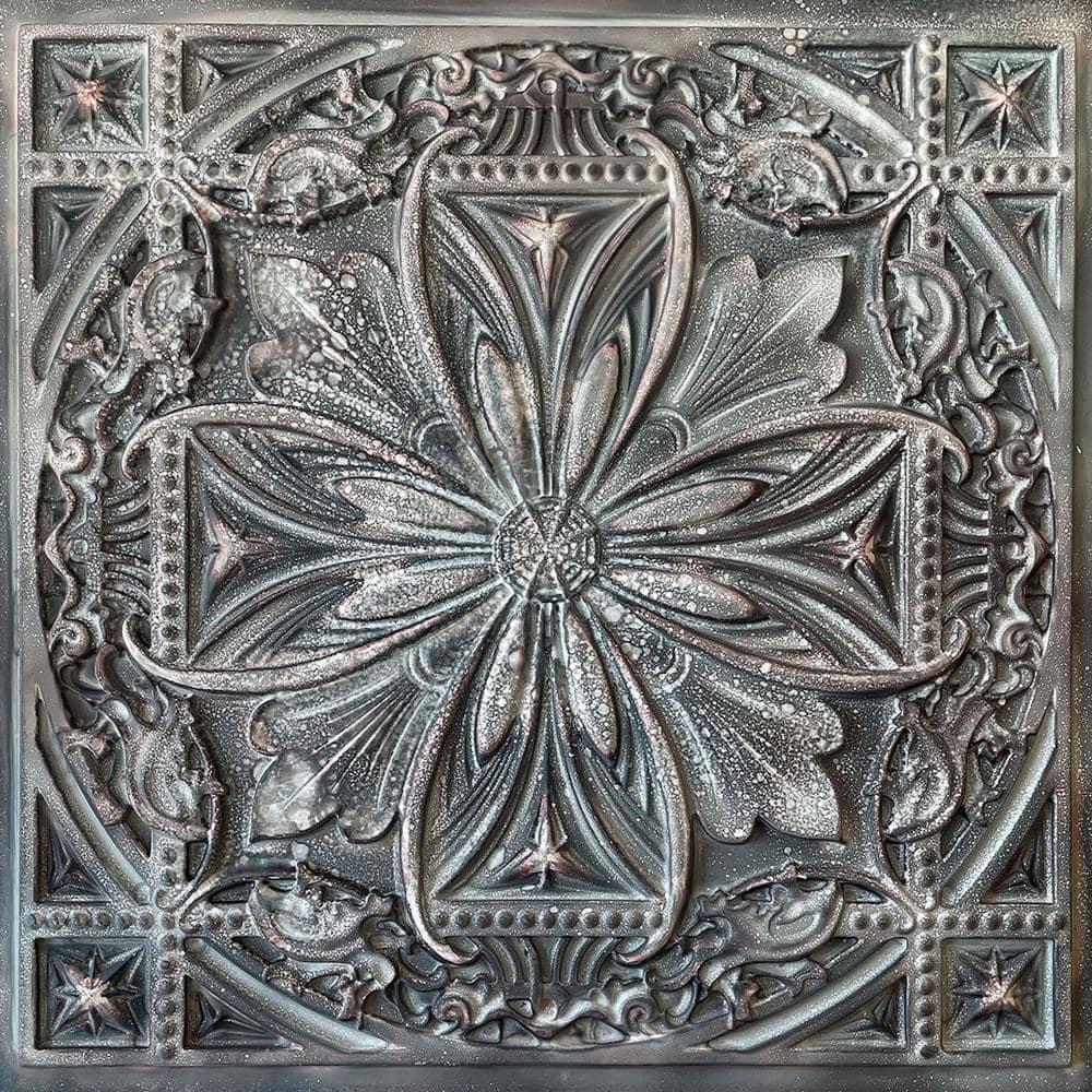 FromPlainToBeautifulInHours Milan 24'' L x 24'' W Textured PVC Drop-In & Glue Up Ceiling Tile Ceiling Tile (Set of 10)