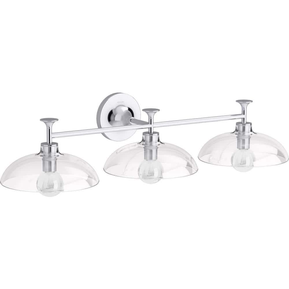 Tone 3 Light Indoor Bathroom Vanity Light Fixture, UL Listed