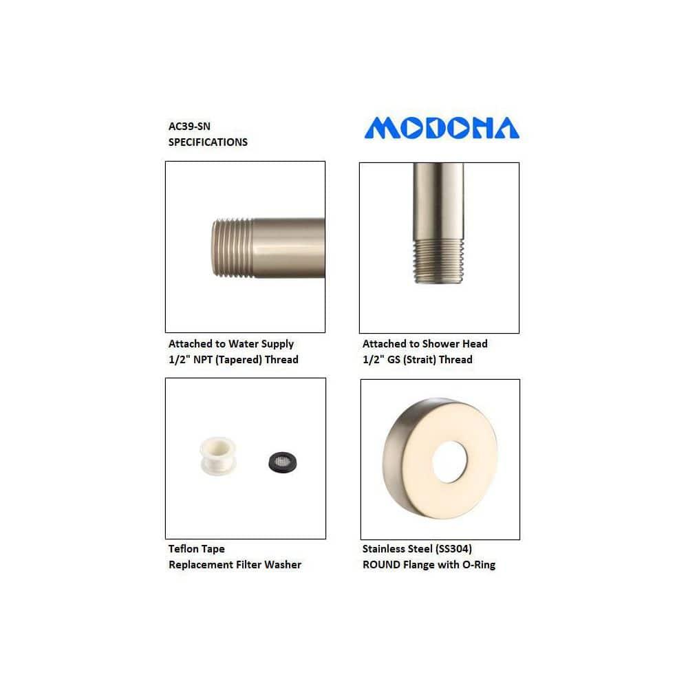 Modona AC39SH82-PC Flood Fixed Shower Head 1.8 GPM GPM