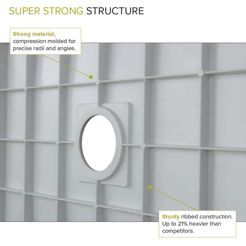 Transolid 36'' W 36'' D Square Single Shower Base FLU3636C-39