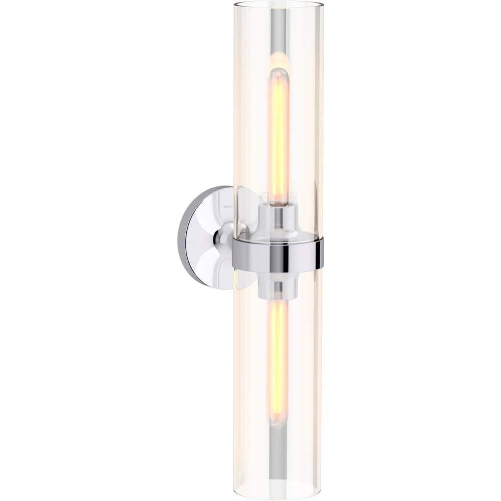 Purist™ 2 Light Indoor Bathroom Vanity Light Fixture, UL Listed
