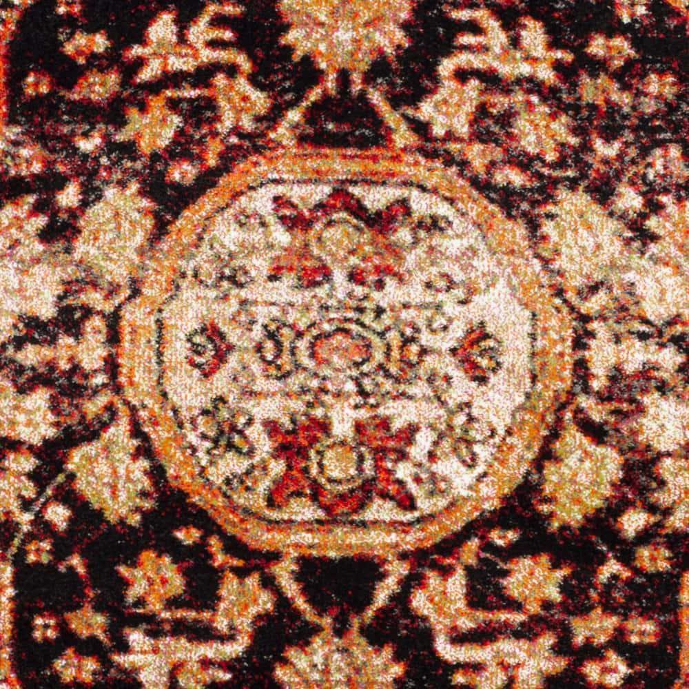 Vintage Hamadan VTH219 Power Loomed Indoor Area Rug - Red/Multi - 5'3"x7'6" - Safavieh