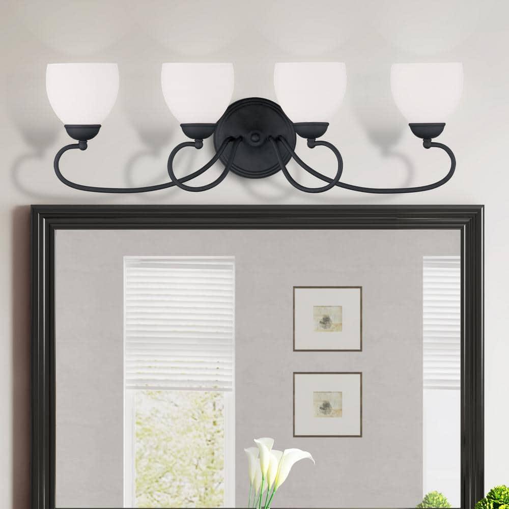 Livex Lighting Brookside 4 - Light Vanity in  Black