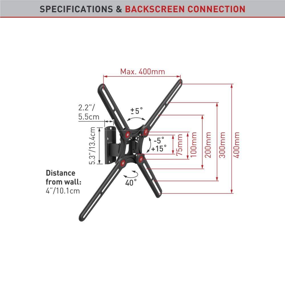 Barkan 13" - 65" Swivel & Tilt TV Wall Mount