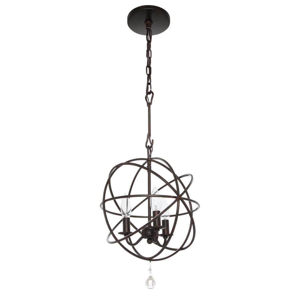 Crystorama Lighting - Three Light Mini Chandelier - Mini Chandelier - Solaris -