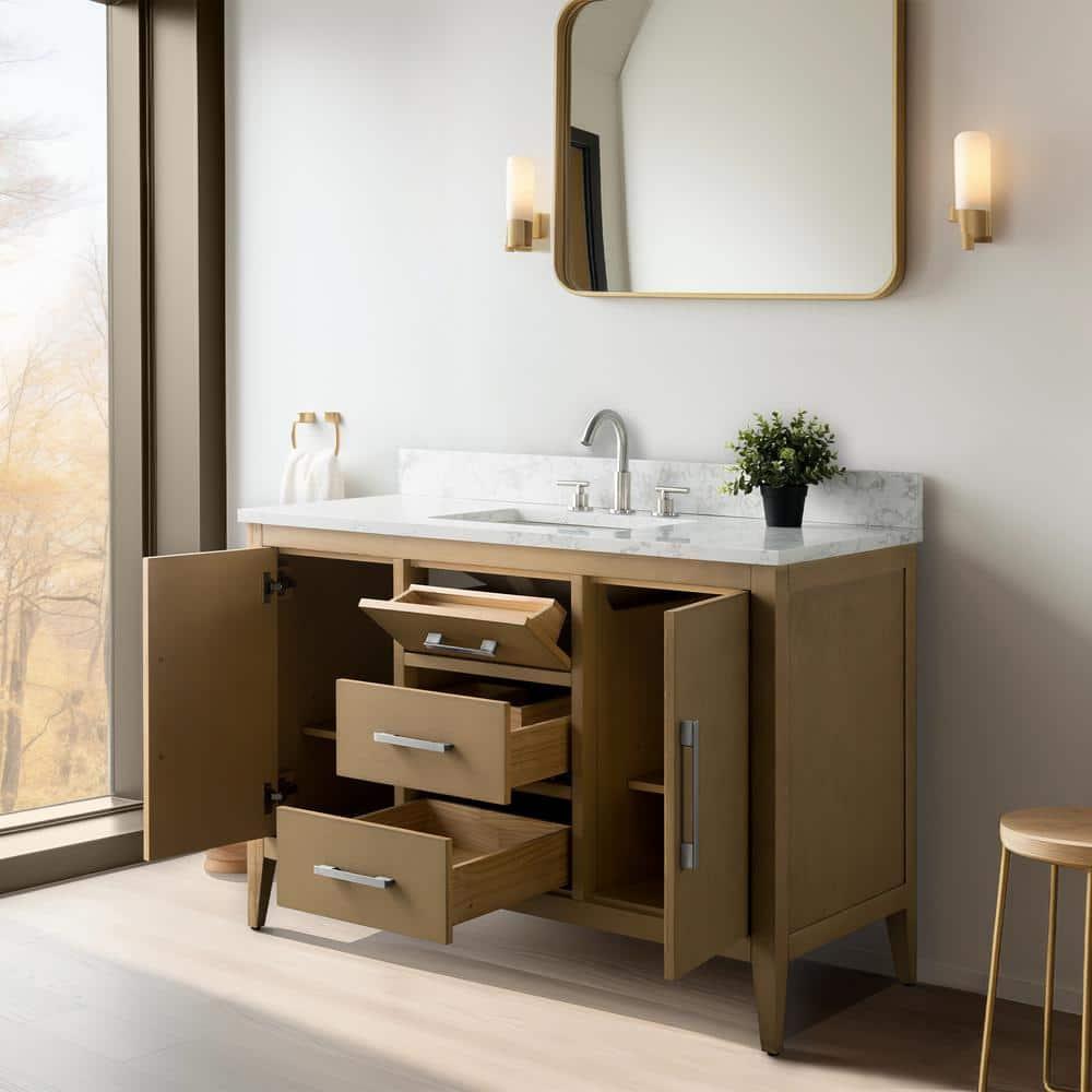 48'' Single Bathroom Vanity with Engineered Marble Top