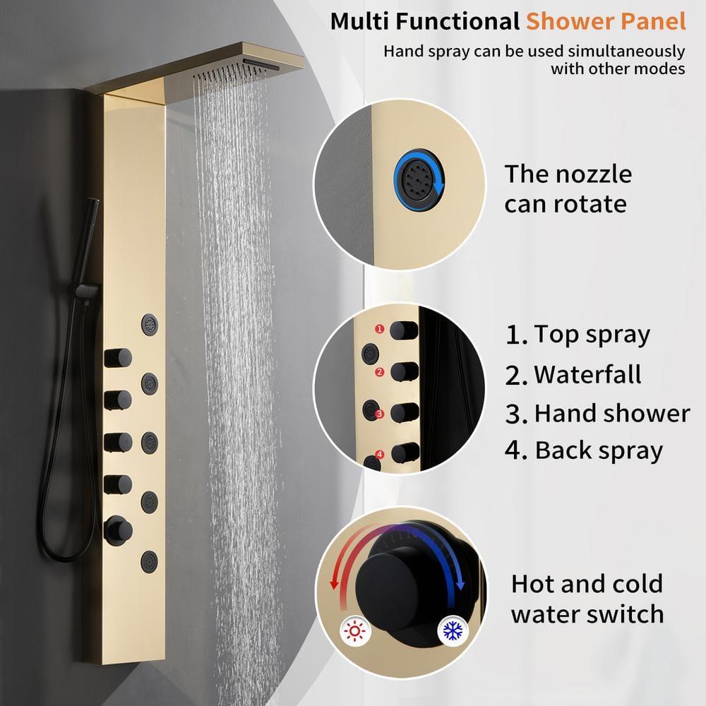 57.99'' Shower Panel with Fixed Shower Head