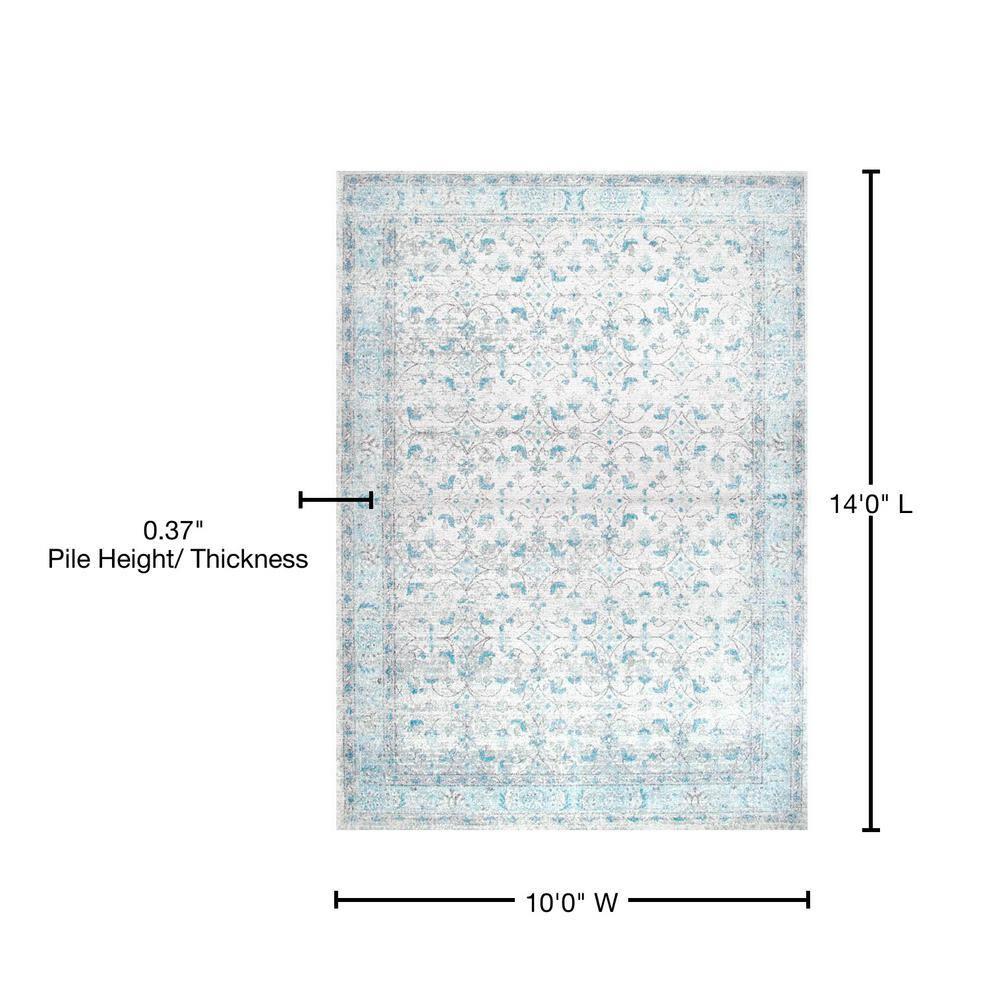 nuLOOM Rio Transitional Farmhouse Area Rug, 10' x 14', Aqua