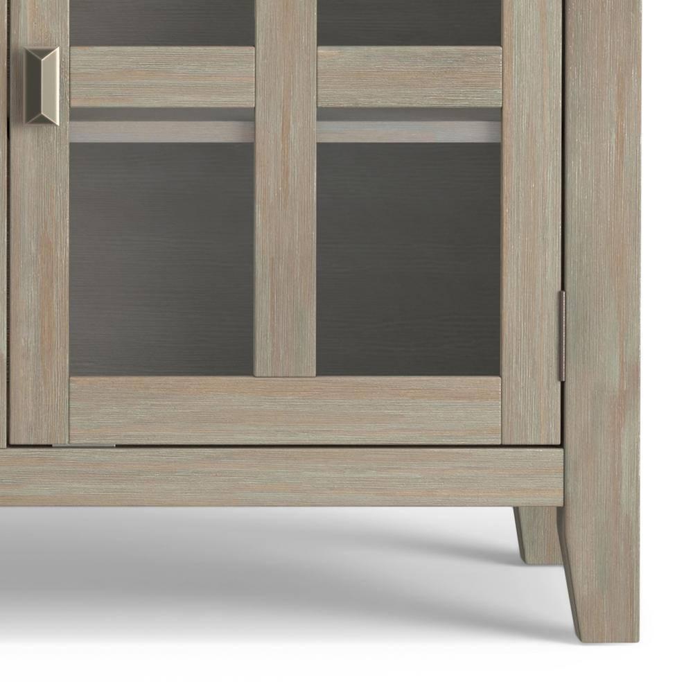 Simpli Home Artisan Solid Wood Sideboard Buffet In Distressed Grey