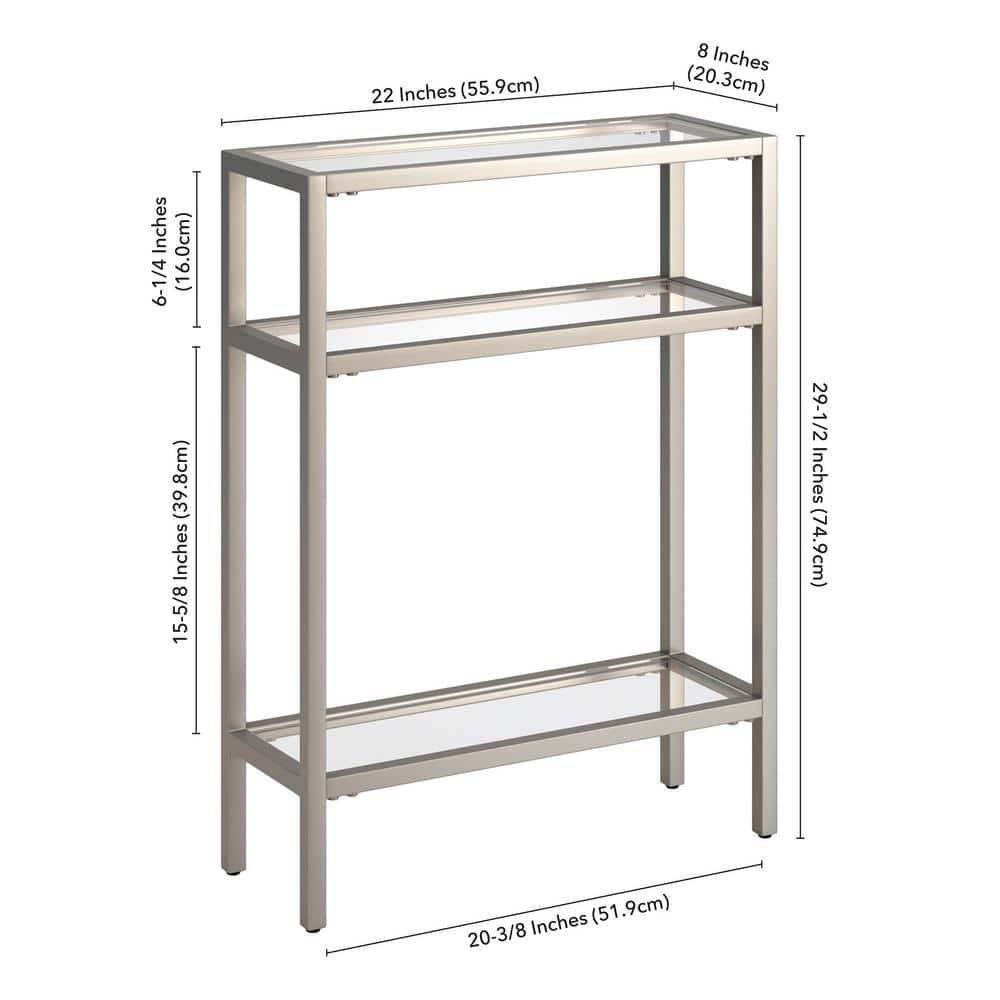 Henn&Hart 22" Silver Console Table