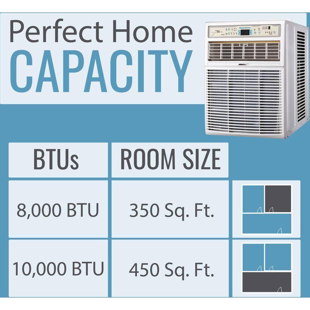 Keystone 8,000 BTU Slider/Casement Window AC