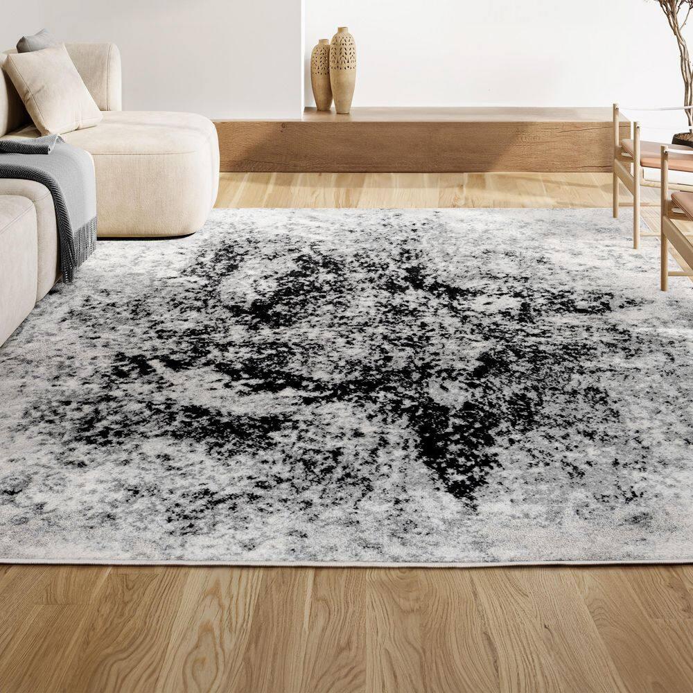 3'x5' Dune Modern Abstract Area Rug, Cream/Gray - JONATHAN Y