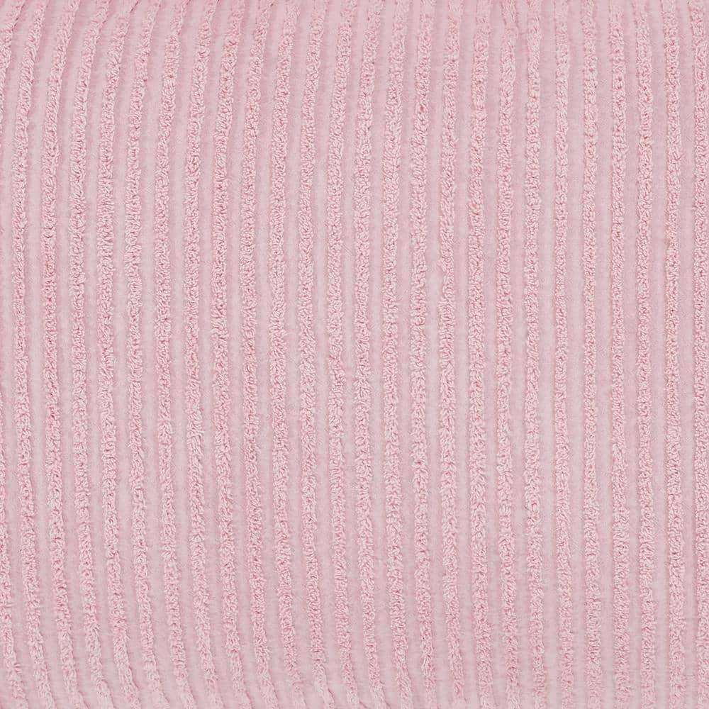 Better Trends Jullian Collection 100% Cotton Tufted Pillow Sham with Stripe Pattern Machine Washable Pillow Cover