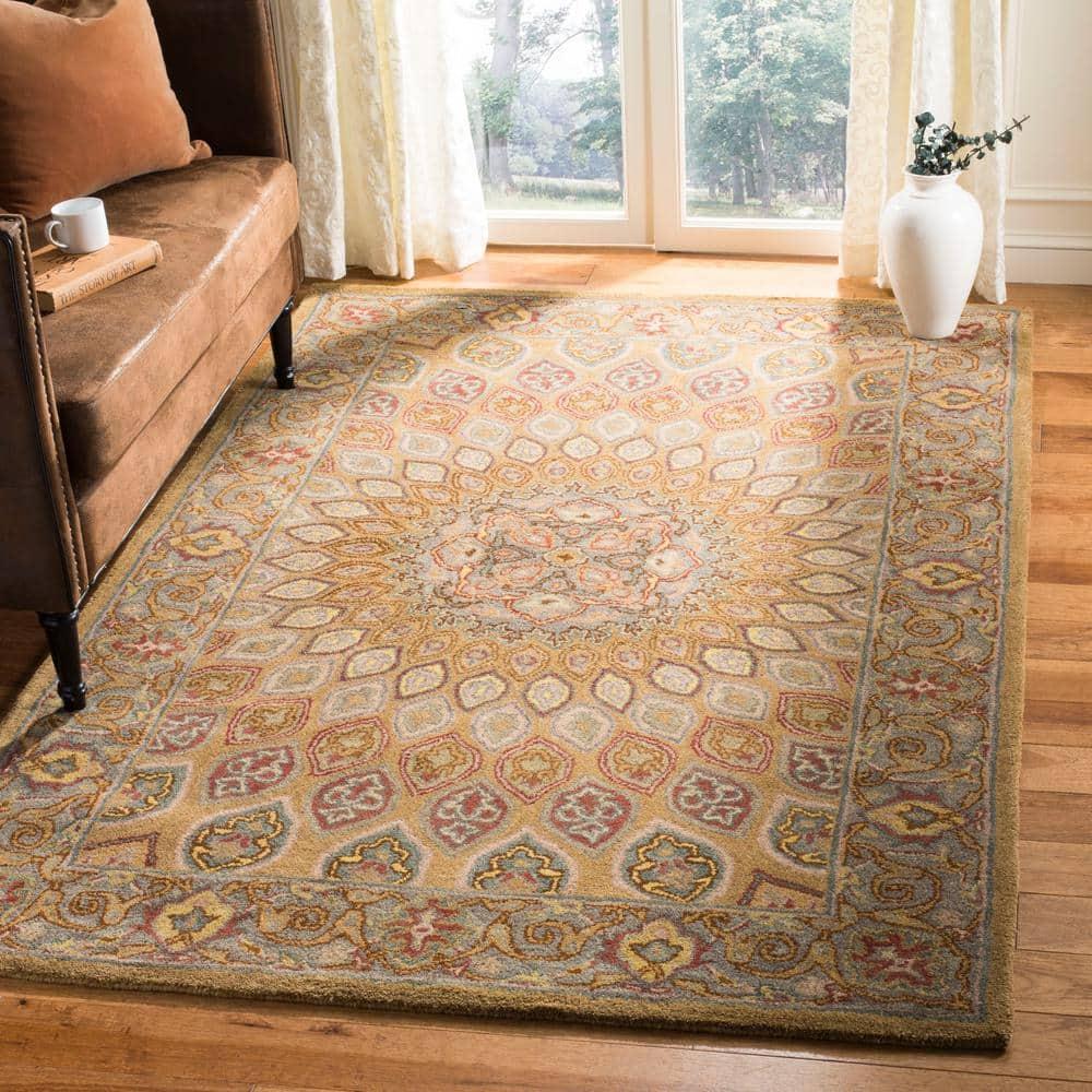 Heritage HG914 Hand Tufted Area Rug - Light Brown/Grey - 8'x10' - Safavieh.