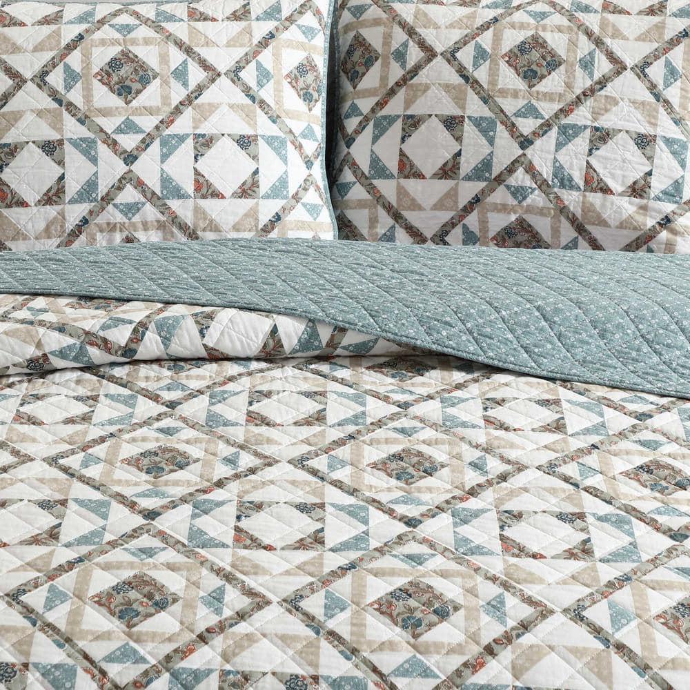 Wrangler Wrangler Annie Blue Cotton Reversible Quilt Set