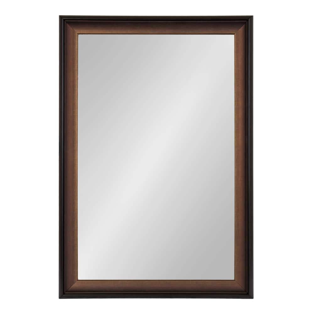 20"x30" Gotley Rectangle Wall Mirror Bronze - Kate & Laurel All Things Decor: Transitional Style, No Assembly, Plastic Frame