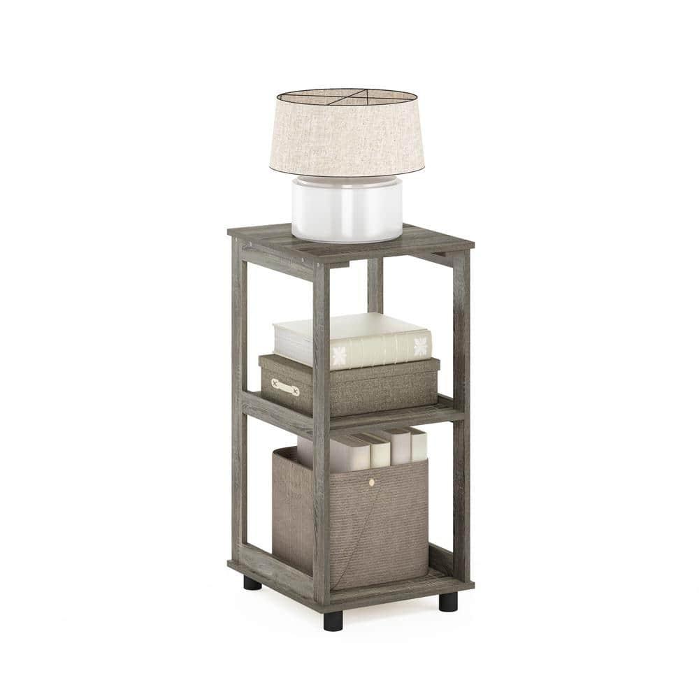 Furinno Romain 2-Tier Tall End Table, French Oak