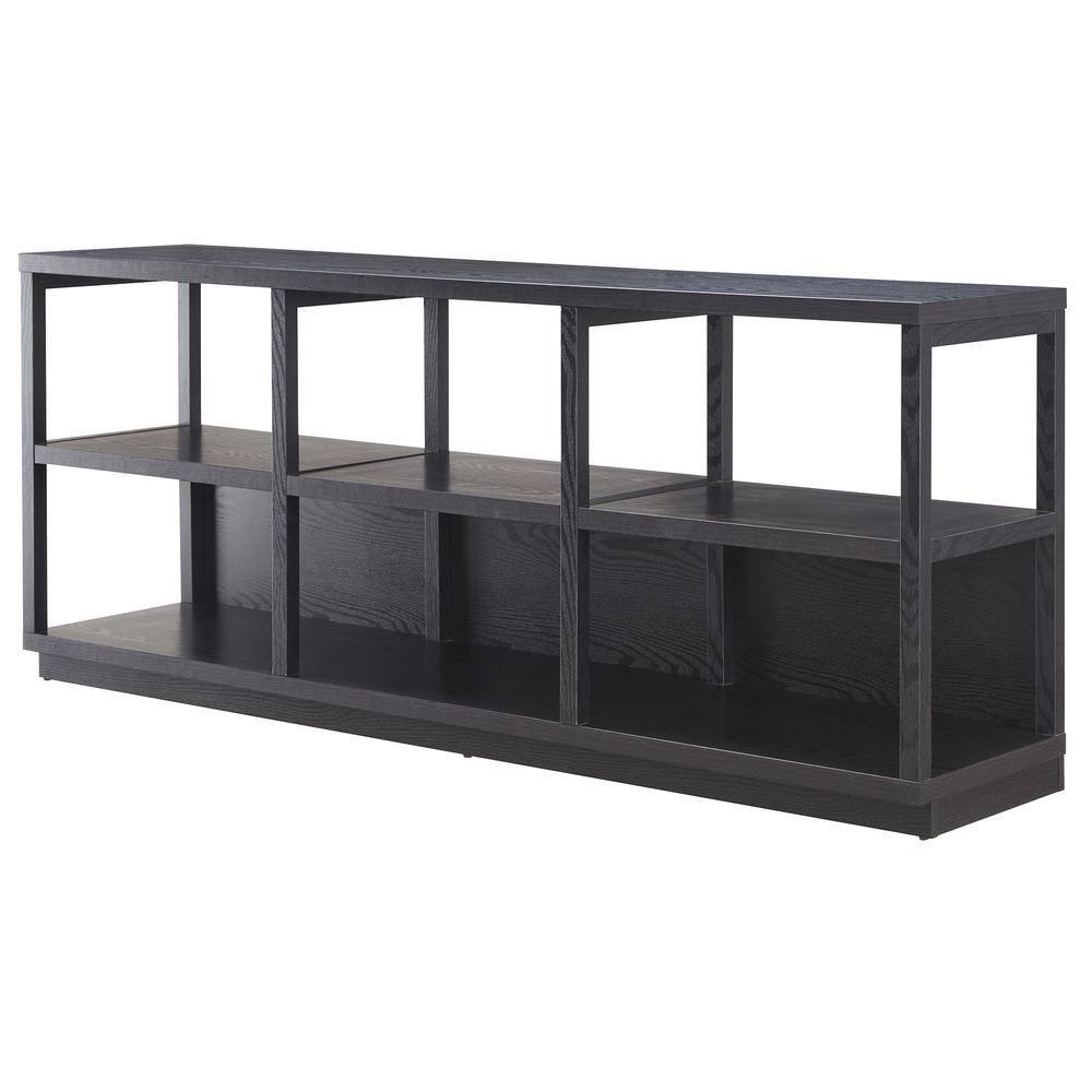 Evelyn&Zoe Thalia Rectangular TV Stand for TV's up to 75", Black