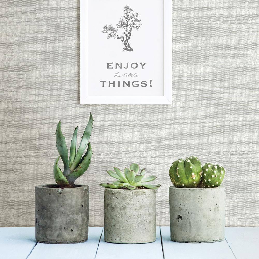 Chesapeake Agave Sky Blue Faux Grasscloth Wallpaper