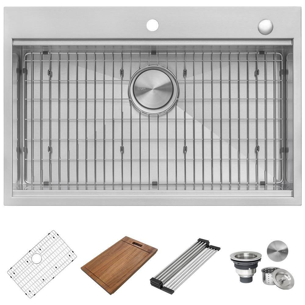22'' L Drop-In Single Bowl Stainless Steel Kitchen Sink