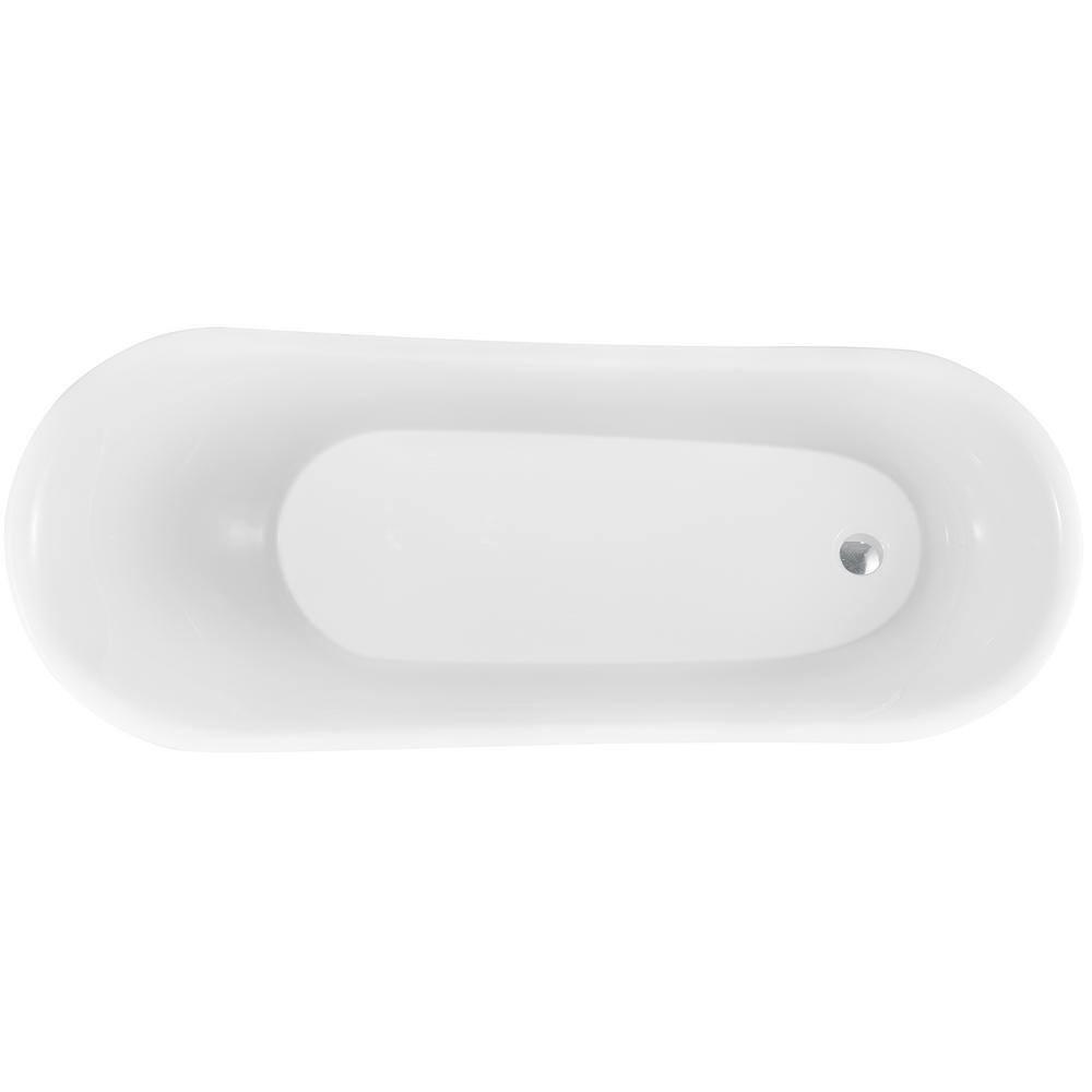 Luxurious Spa Acrylic 69" x 30" Clawfoot Soaking Bathtub