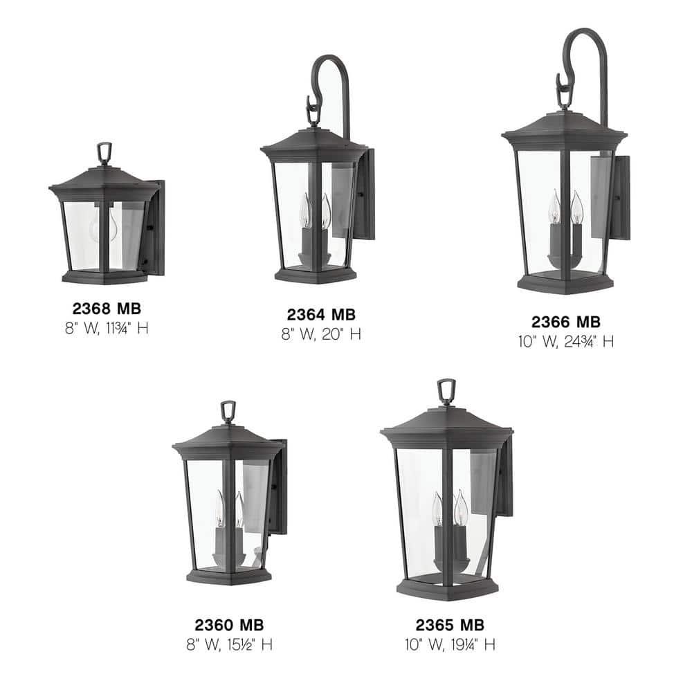 Hinkley Lighting Bromleys 3 - Light Wall Light in  Museum Black
